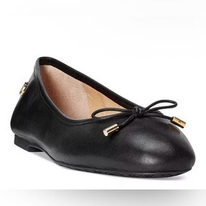 Ralph Lauren Jayne Black Ballet Flats with Gold Accents NWT